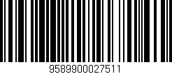 Código de barras (EAN, GTIN, SKU, ISBN): '9589900027511'