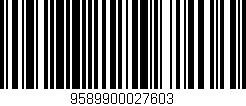 Código de barras (EAN, GTIN, SKU, ISBN): '9589900027603'