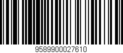 Código de barras (EAN, GTIN, SKU, ISBN): '9589900027610'