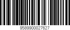 Código de barras (EAN, GTIN, SKU, ISBN): '9589900027627'