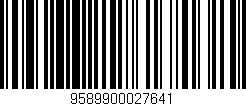 Código de barras (EAN, GTIN, SKU, ISBN): '9589900027641'