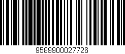 Código de barras (EAN, GTIN, SKU, ISBN): '9589900027726'