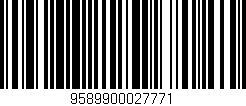 Código de barras (EAN, GTIN, SKU, ISBN): '9589900027771'