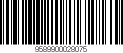 Código de barras (EAN, GTIN, SKU, ISBN): '9589900028075'