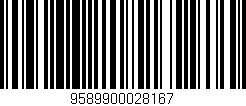 Código de barras (EAN, GTIN, SKU, ISBN): '9589900028167'