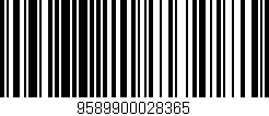 Código de barras (EAN, GTIN, SKU, ISBN): '9589900028365'