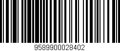 Código de barras (EAN, GTIN, SKU, ISBN): '9589900028402'