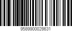 Código de barras (EAN, GTIN, SKU, ISBN): '9589900028631'