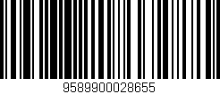 Código de barras (EAN, GTIN, SKU, ISBN): '9589900028655'