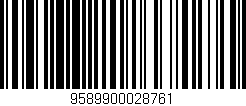 Código de barras (EAN, GTIN, SKU, ISBN): '9589900028761'