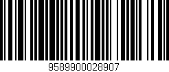 Código de barras (EAN, GTIN, SKU, ISBN): '9589900028907'