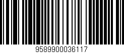 Código de barras (EAN, GTIN, SKU, ISBN): '9589900036117'