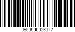 Código de barras (EAN, GTIN, SKU, ISBN): '9589900036377'