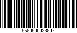 Código de barras (EAN, GTIN, SKU, ISBN): '9589900038807'