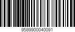 Código de barras (EAN, GTIN, SKU, ISBN): '9589900040091'