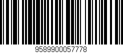 Código de barras (EAN, GTIN, SKU, ISBN): '9589900057778'