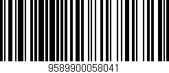 Código de barras (EAN, GTIN, SKU, ISBN): '9589900058041'