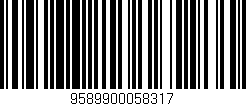 Código de barras (EAN, GTIN, SKU, ISBN): '9589900058317'