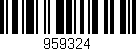 Código de barras (EAN, GTIN, SKU, ISBN): '959324'
