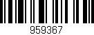 Código de barras (EAN, GTIN, SKU, ISBN): '959367'