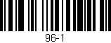 Código de barras (EAN, GTIN, SKU, ISBN): '96-1'