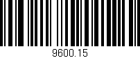 Código de barras (EAN, GTIN, SKU, ISBN): '9600.15'