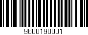 Código de barras (EAN, GTIN, SKU, ISBN): '9600190001'