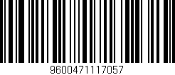 Código de barras (EAN, GTIN, SKU, ISBN): '9600471117057'
