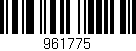 Código de barras (EAN, GTIN, SKU, ISBN): '961775'