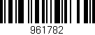 Código de barras (EAN, GTIN, SKU, ISBN): '961782'
