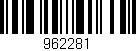 Código de barras (EAN, GTIN, SKU, ISBN): '962281'