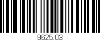 Código de barras (EAN, GTIN, SKU, ISBN): '9625.03'