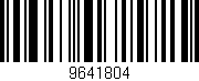 Código de barras (EAN, GTIN, SKU, ISBN): '9641804'