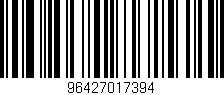 Código de barras (EAN, GTIN, SKU, ISBN): '96427017394'