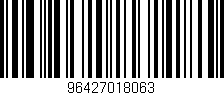 Código de barras (EAN, GTIN, SKU, ISBN): '96427018063'