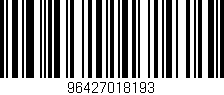 Código de barras (EAN, GTIN, SKU, ISBN): '96427018193'