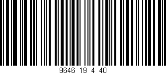 Código de barras (EAN, GTIN, SKU, ISBN): '9646_19_4_40'