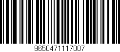 Código de barras (EAN, GTIN, SKU, ISBN): '9650471117007'