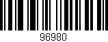 Código de barras (EAN, GTIN, SKU, ISBN): '96980'