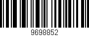 Código de barras (EAN, GTIN, SKU, ISBN): '9698852'