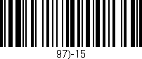 Código de barras (EAN, GTIN, SKU, ISBN): '97)-15'