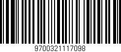 Código de barras (EAN, GTIN, SKU, ISBN): '9700321117098'