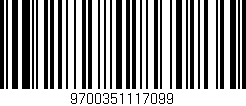 Código de barras (EAN, GTIN, SKU, ISBN): '9700351117099'