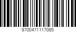 Código de barras (EAN, GTIN, SKU, ISBN): '9700471117085'