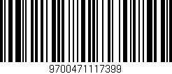 Código de barras (EAN, GTIN, SKU, ISBN): '9700471117399'