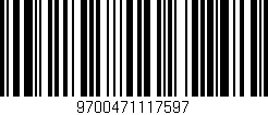 Código de barras (EAN, GTIN, SKU, ISBN): '9700471117597'