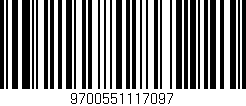 Código de barras (EAN, GTIN, SKU, ISBN): '9700551117097'