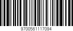 Código de barras (EAN, GTIN, SKU, ISBN): '9700561117094'