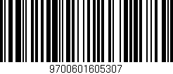 Código de barras (EAN, GTIN, SKU, ISBN): '9700601605307'