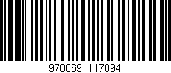 Código de barras (EAN, GTIN, SKU, ISBN): '9700691117094'